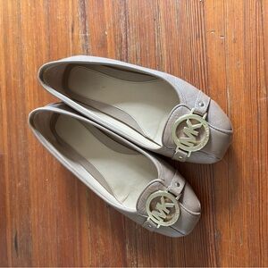 Michael Kors Tan Leather Ballet Flats
